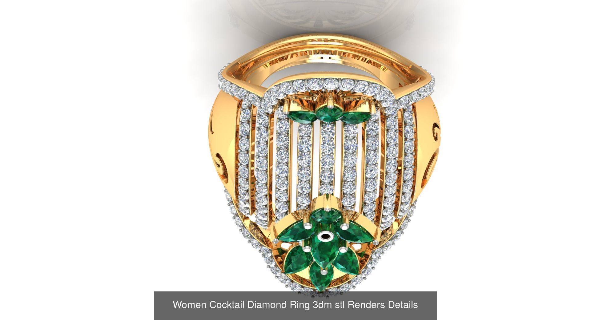 100 Cocktail Ring 3dm STL FBX OBJ Renders Detail Bulk Collection _7