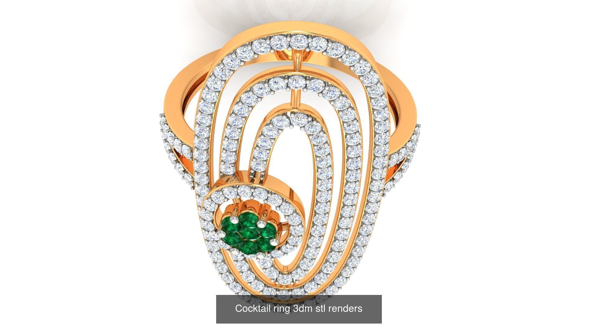 100 Cocktail Ring 3dm STL FBX OBJ Renders Detail Bulk Collection _72