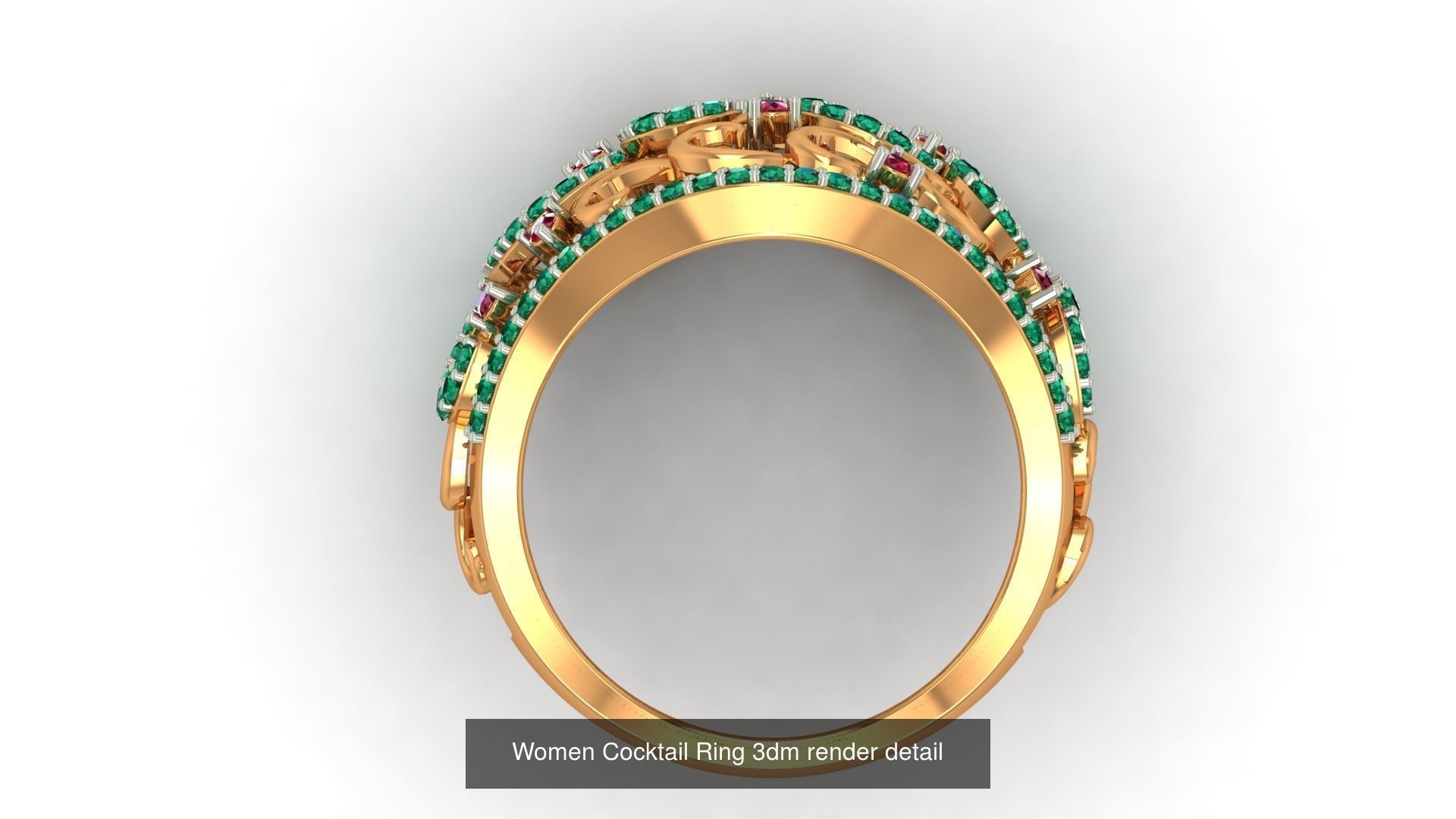 100 Cocktail Ring 3dm STL FBX OBJ Renders Detail Bulk Collection _42