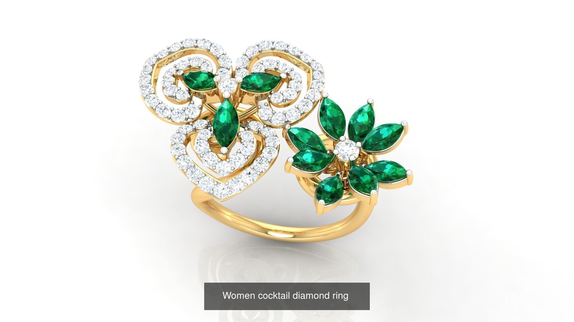 100 Cocktail Ring 3dm STL FBX OBJ Renders Detail Bulk Collection _29