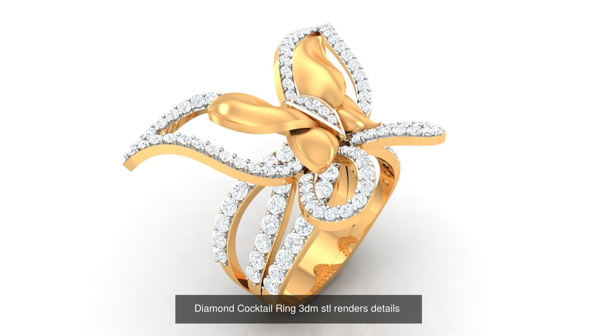 100 Cocktail Ring 3dm STL FBX OBJ Renders Detail Bulk Collection _30