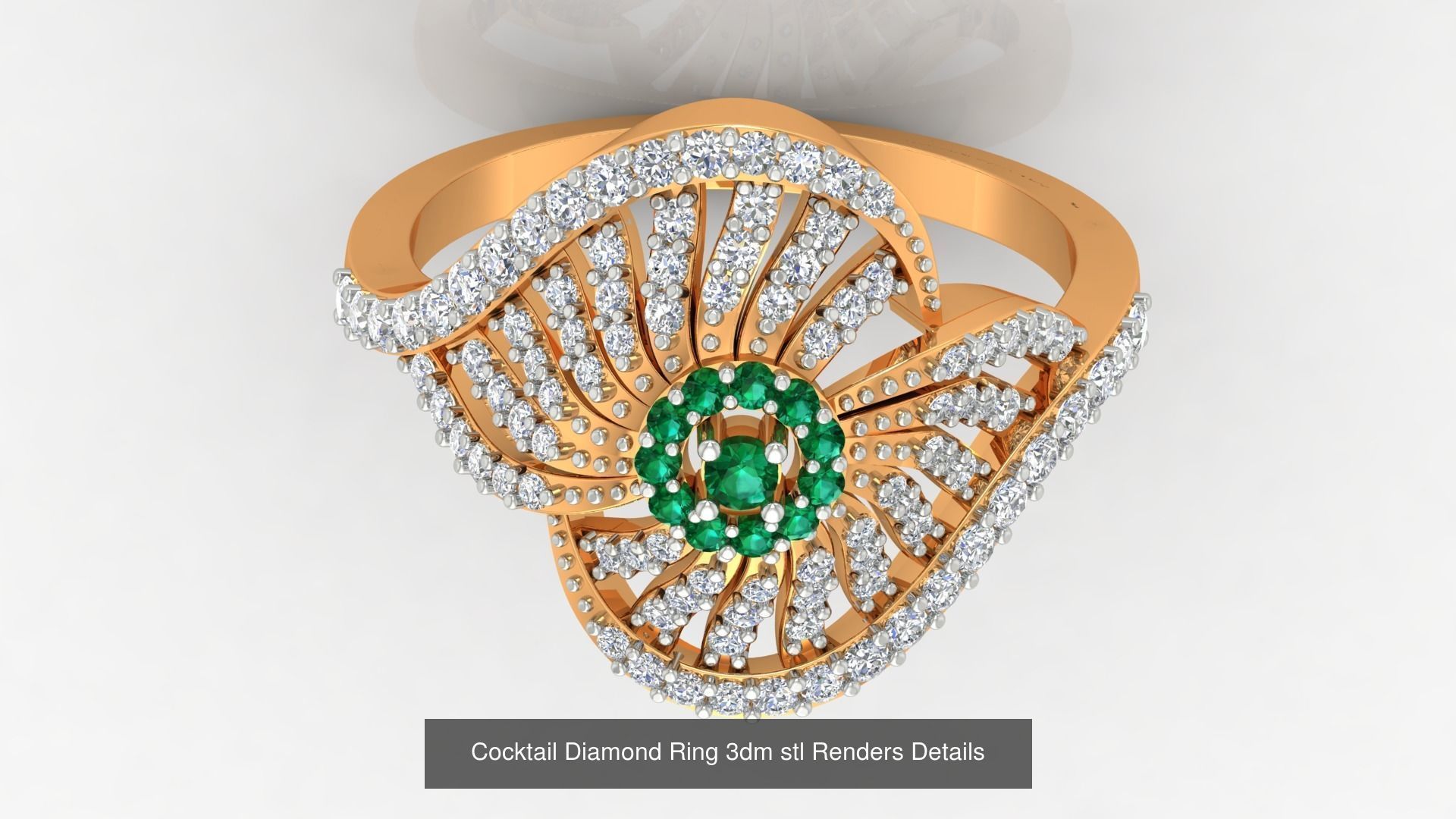 100 Cocktail Ring 3dm STL FBX OBJ Renders Detail Bulk Collection _62