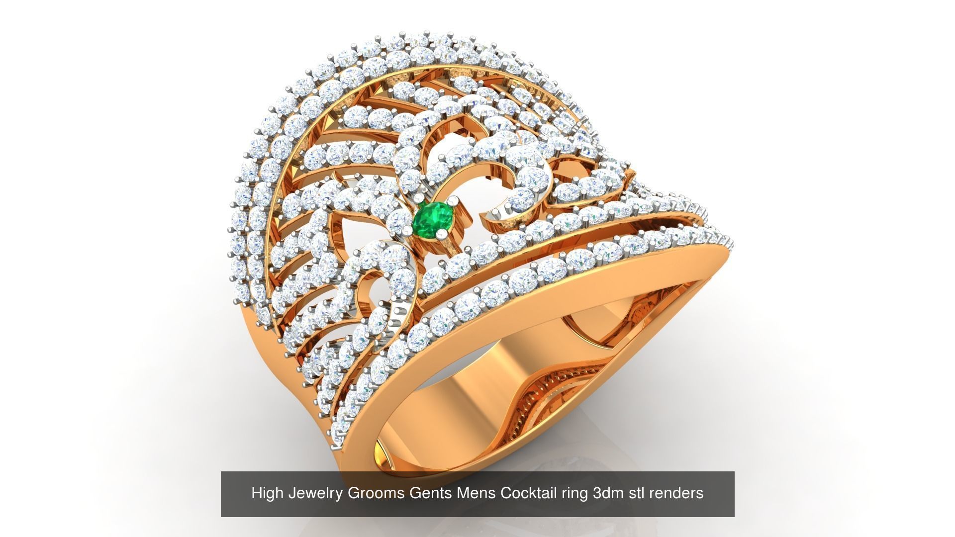 100 Cocktail Ring 3dm STL FBX OBJ Renders Detail Bulk Collection _68