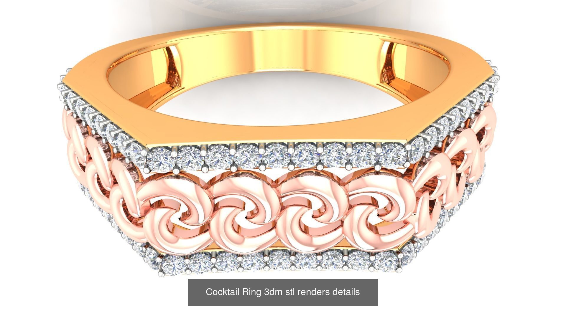 100 Cocktail Ring 3dm STL FBX OBJ Renders Detail Bulk Collection _25