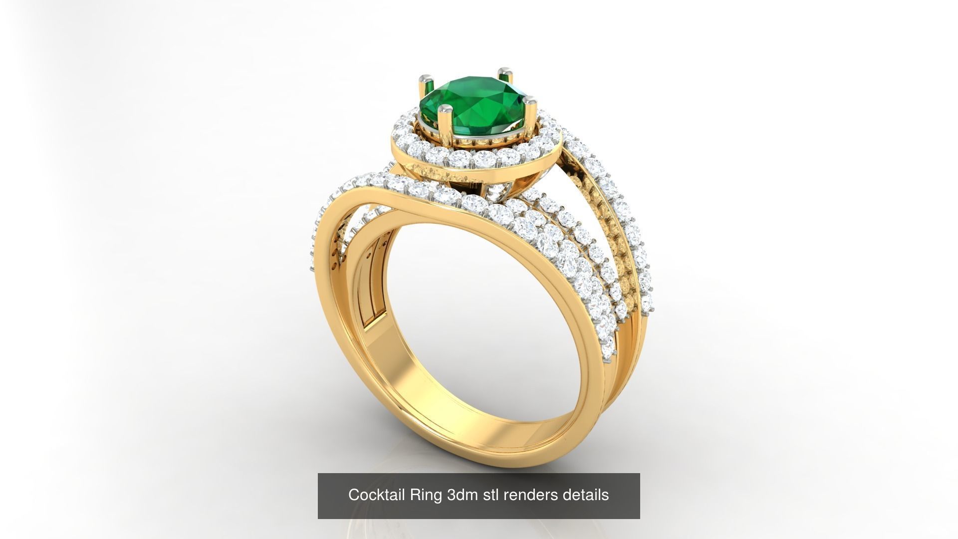 100 Cocktail Ring 3dm STL FBX OBJ Renders Detail Bulk Collection _90