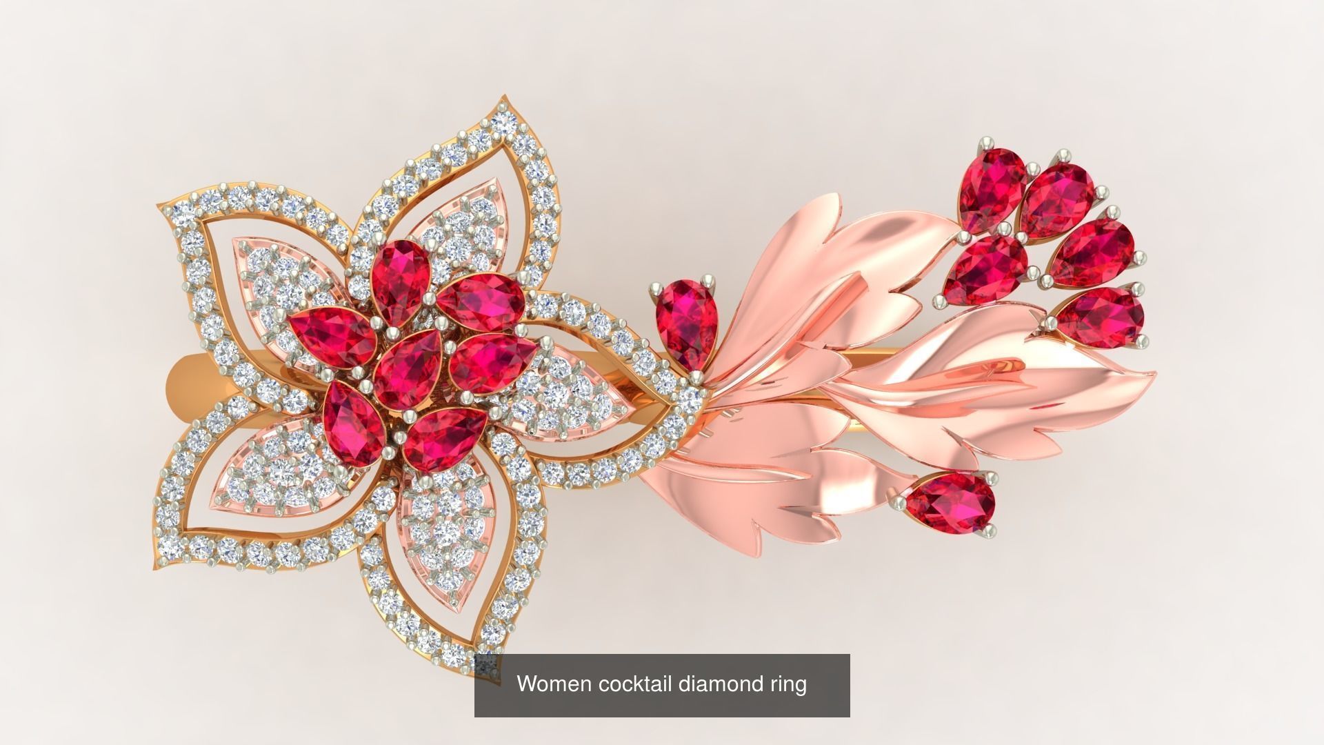 100 Cocktail Ring 3dm STL FBX OBJ Renders Detail Bulk Collection _22