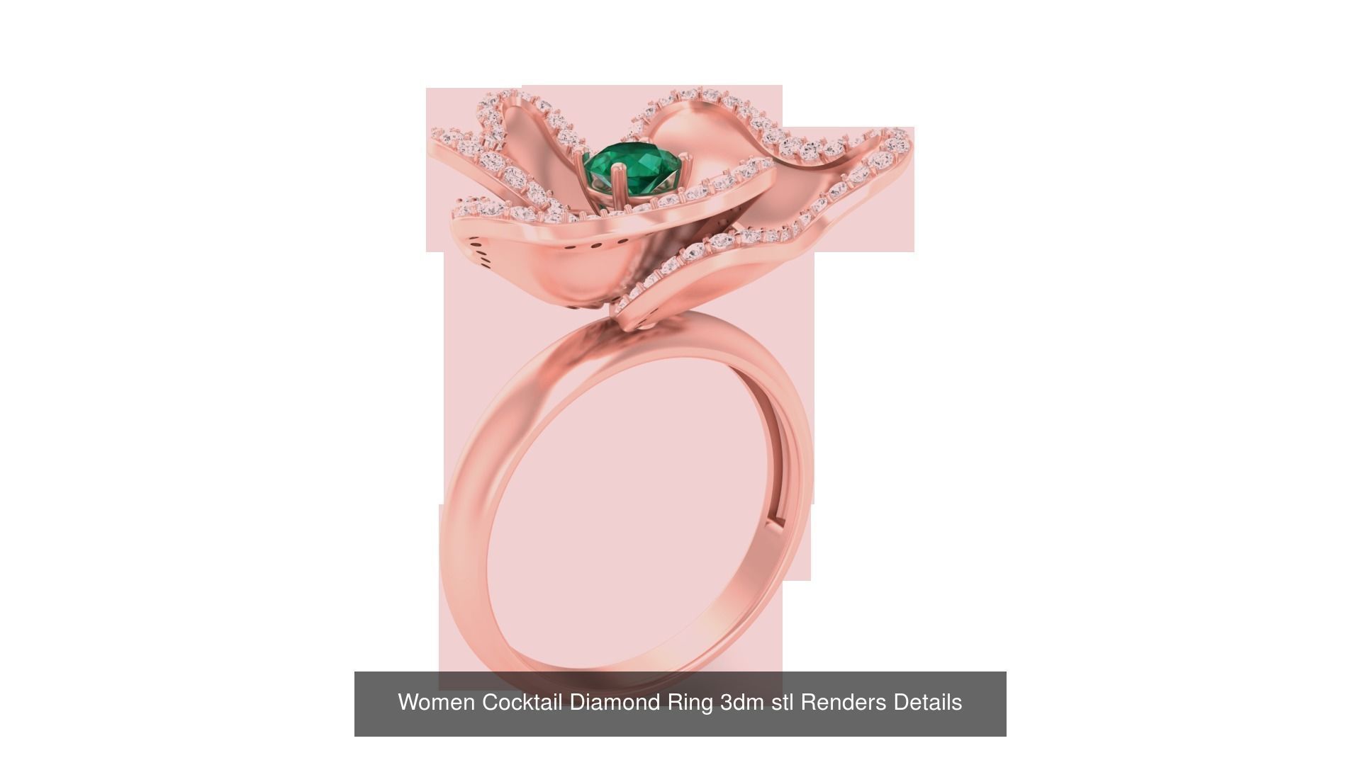 100 Cocktail Ring 3dm STL FBX OBJ Renders Detail Bulk Collection _12