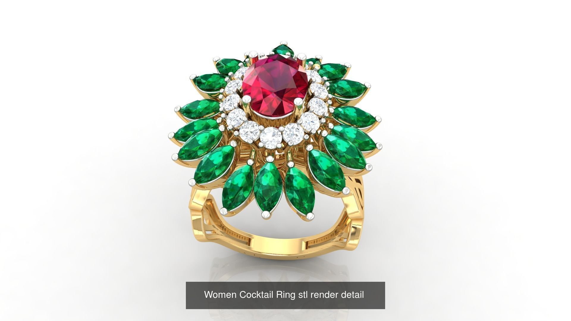 100 Cocktail Ring 3dm STL FBX OBJ Renders Detail Bulk Collection _83