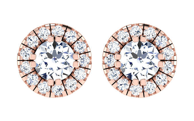 Solitaire pendant earrings 3D print model