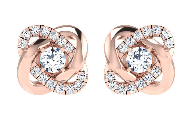 Solitaire pendant earrings 3D print model