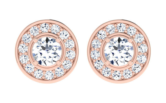 Solitaire pendant earrings 3D print model