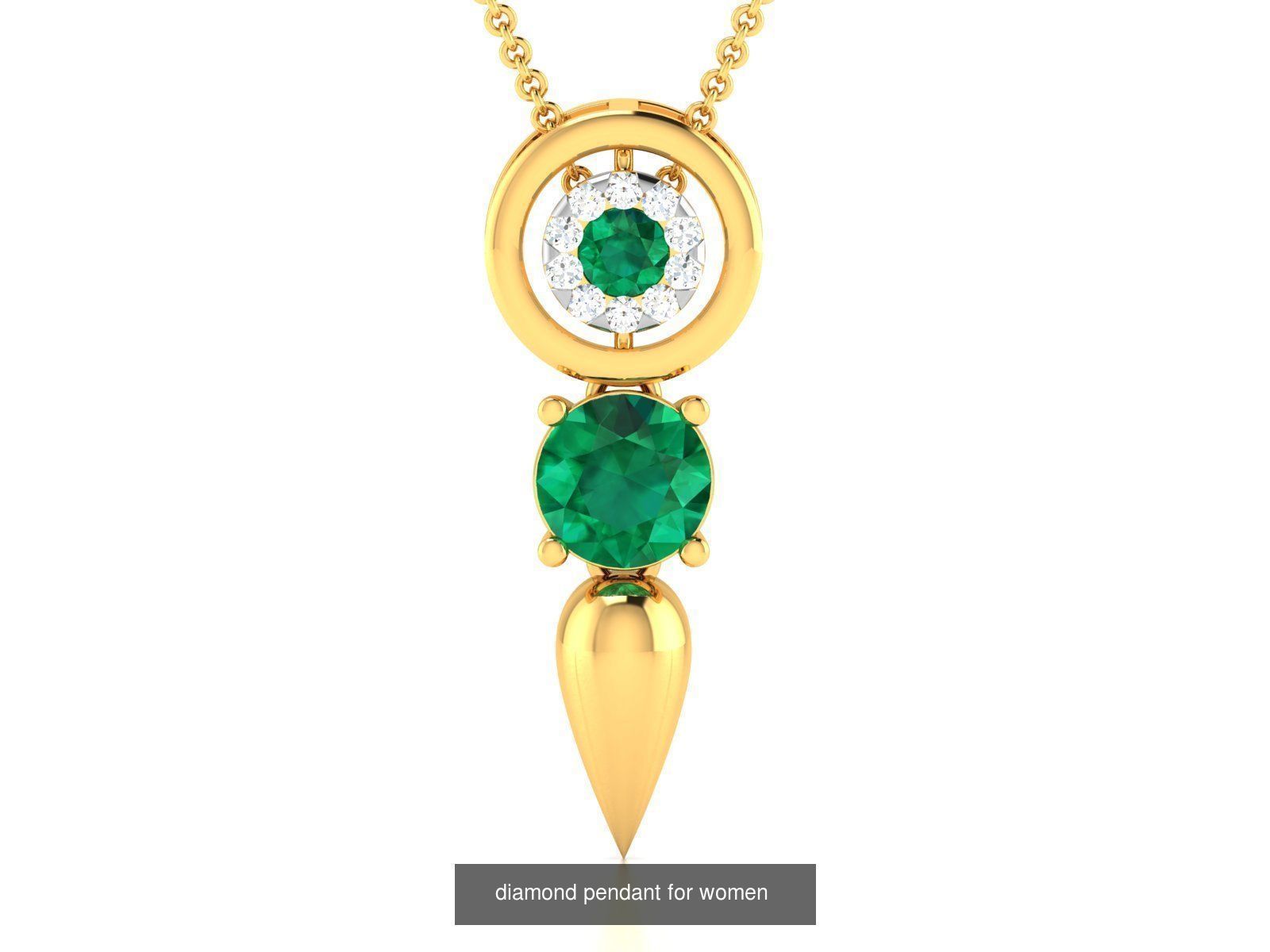 21 Women Diamond Pendant 3dm STL FBX OBJ Detail Bulk Collection _14