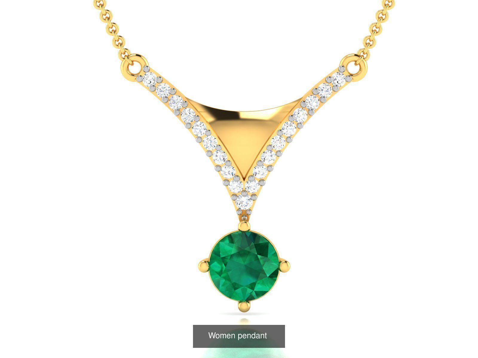 21 Women Diamond Pendant 3dm STL FBX OBJ Detail Bulk Collection _17