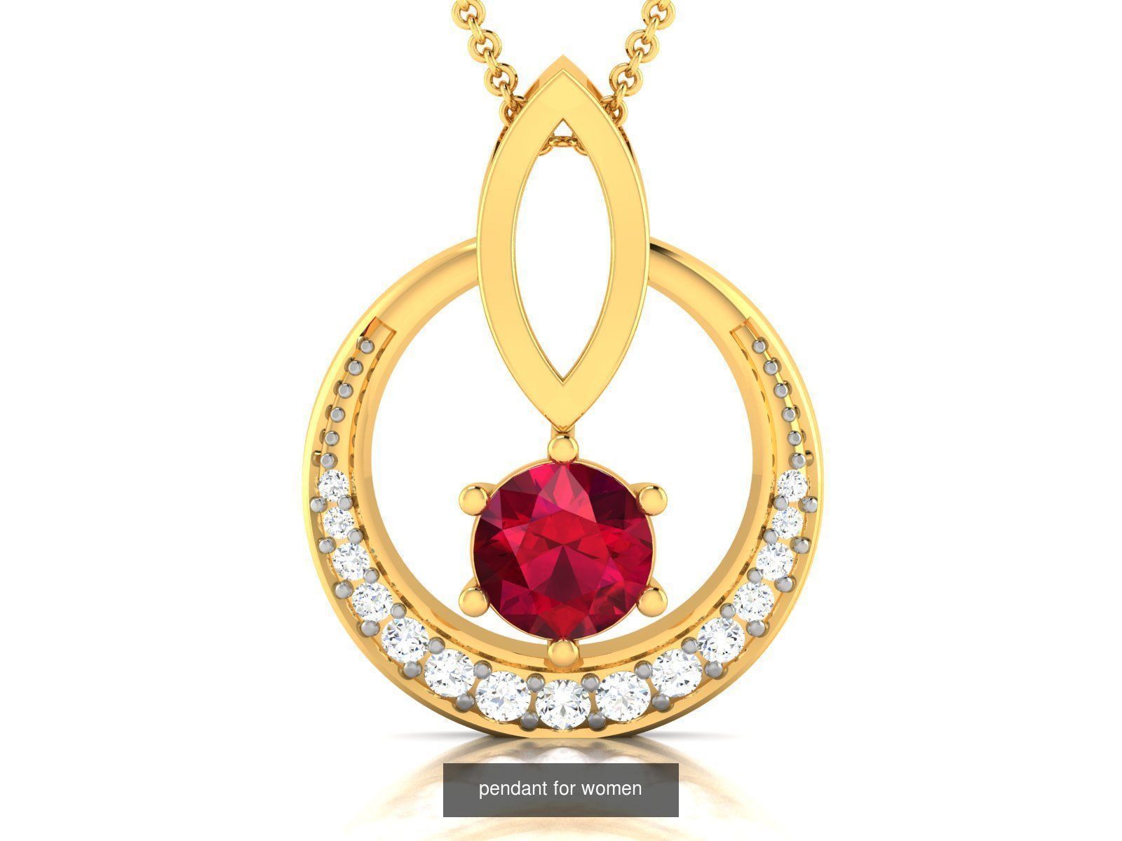 21 Women Diamond Pendant 3dm STL FBX OBJ Detail Bulk Collection _10