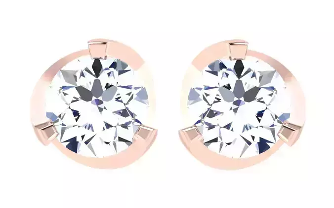 Solitaire pendant earrings 3D print model