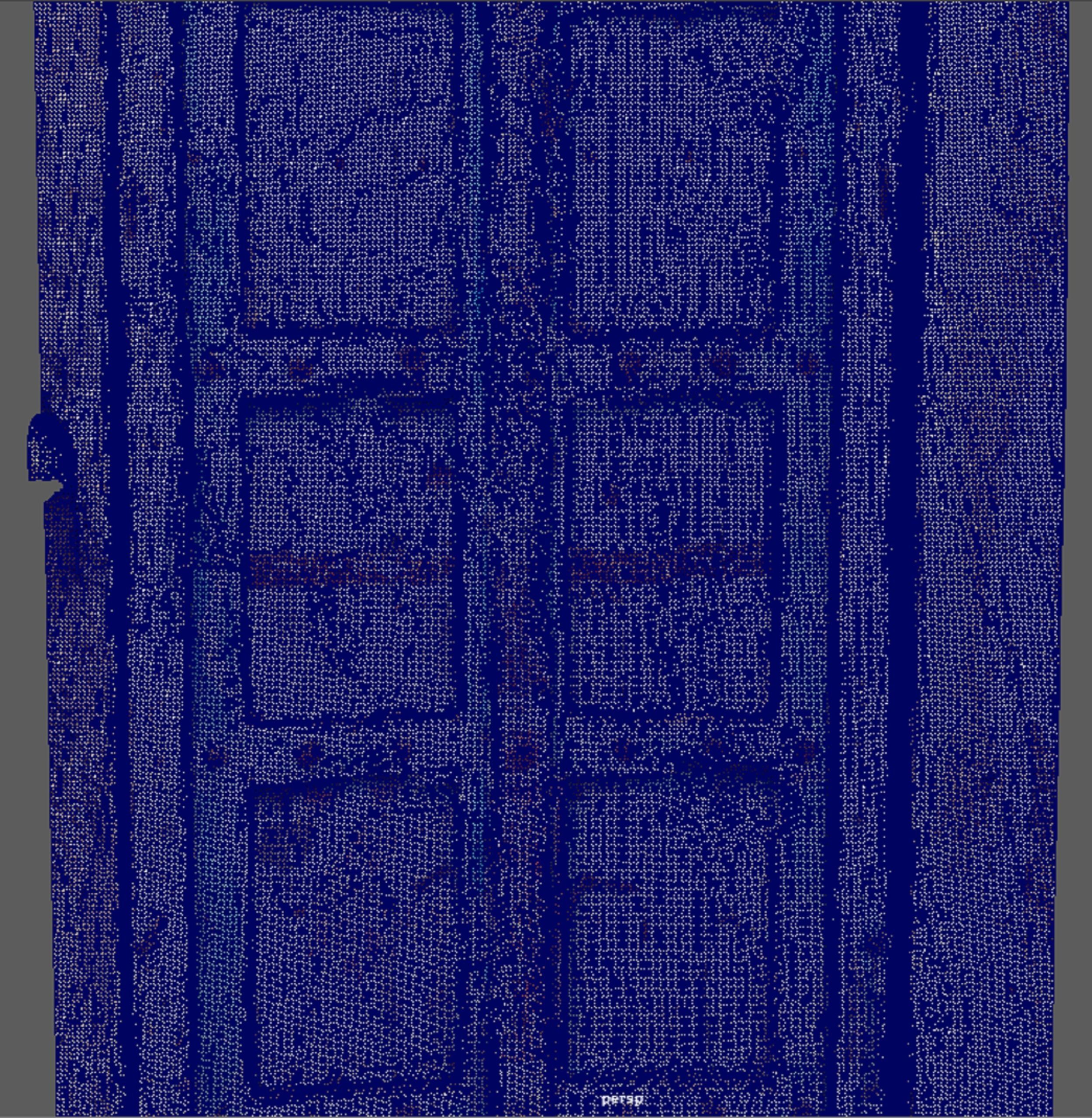 The structure of the old wooden door of the Indian street 3D model_2