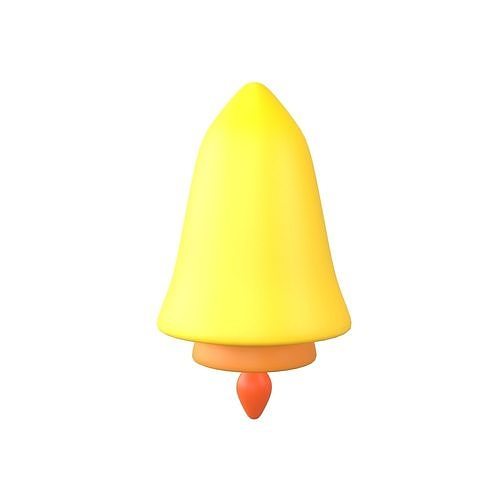 Rocket Icon v1 002 Low-poly 3D model