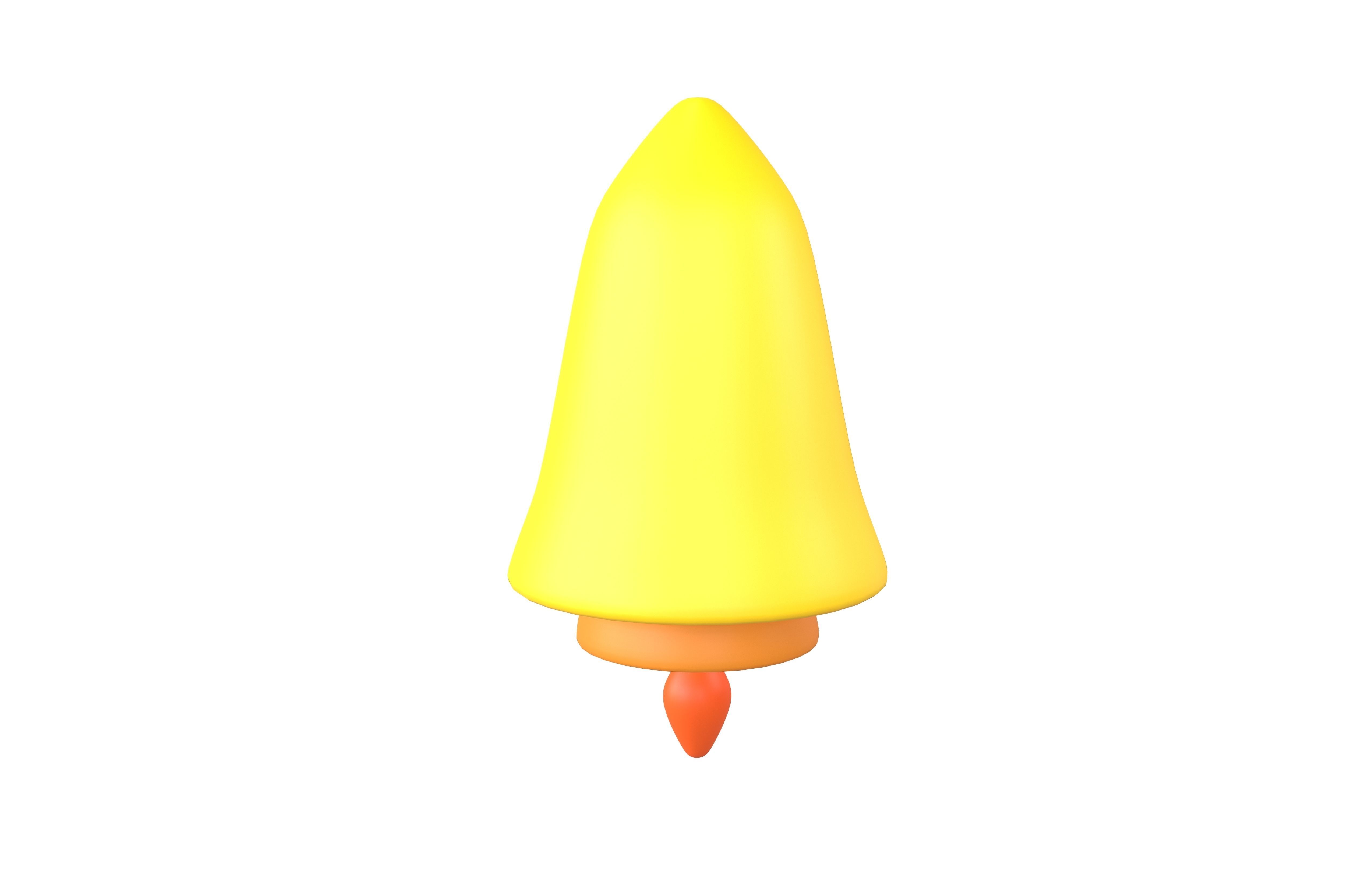 Rocket Icon v1 002 Low-poly 3D model_1
