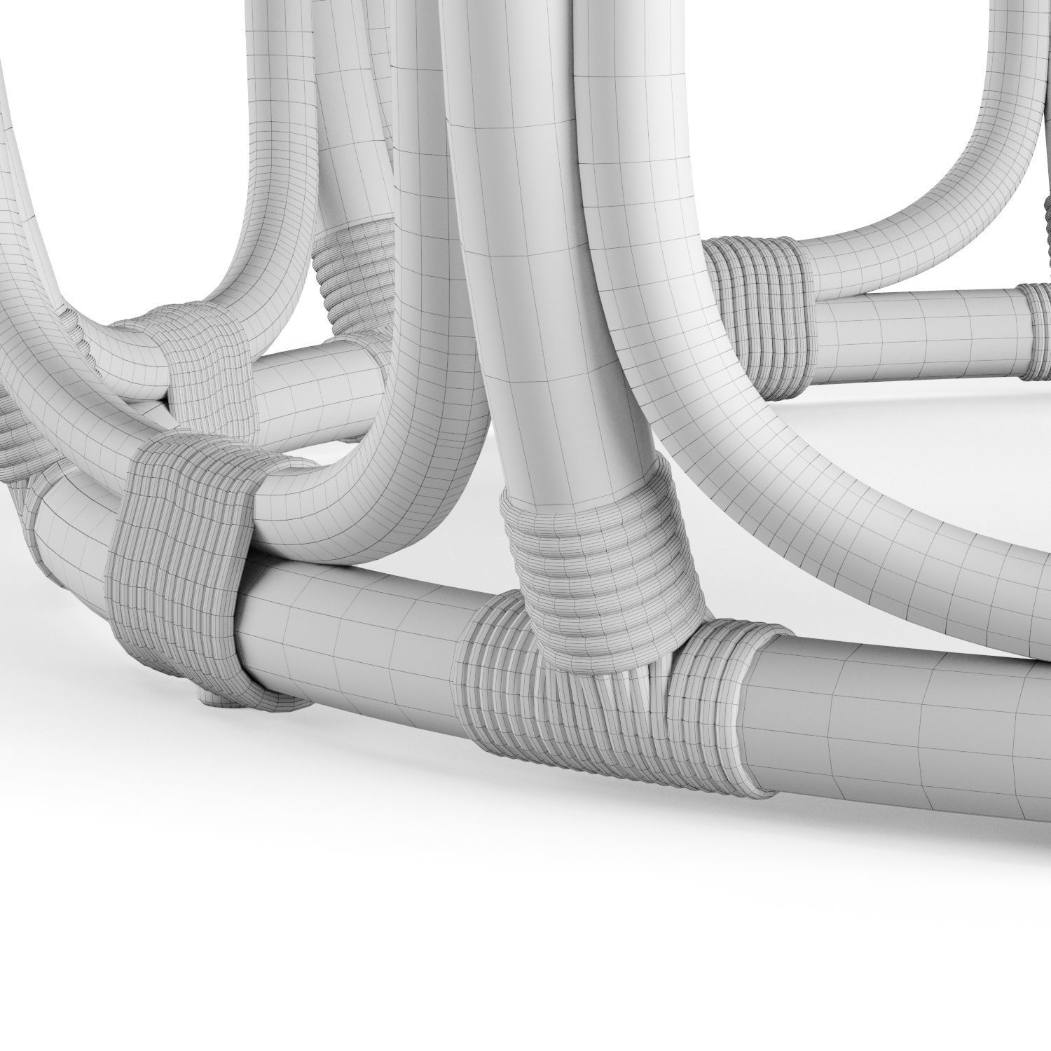 Anguilla Rattan Coffee Table Serena and Lily 3D model_4