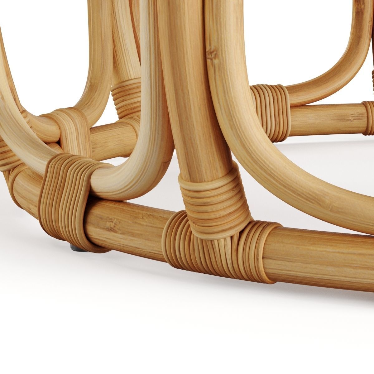 Anguilla Rattan Coffee Table Serena and Lily 3D model_1