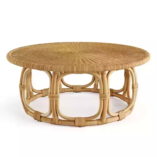 Anguilla Rattan Coffee Table Serena and Lily