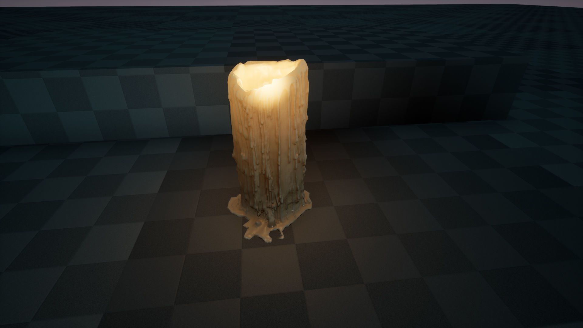 Melting Candle Pack For Unreal Engine 4 Low-poly 3D model_11