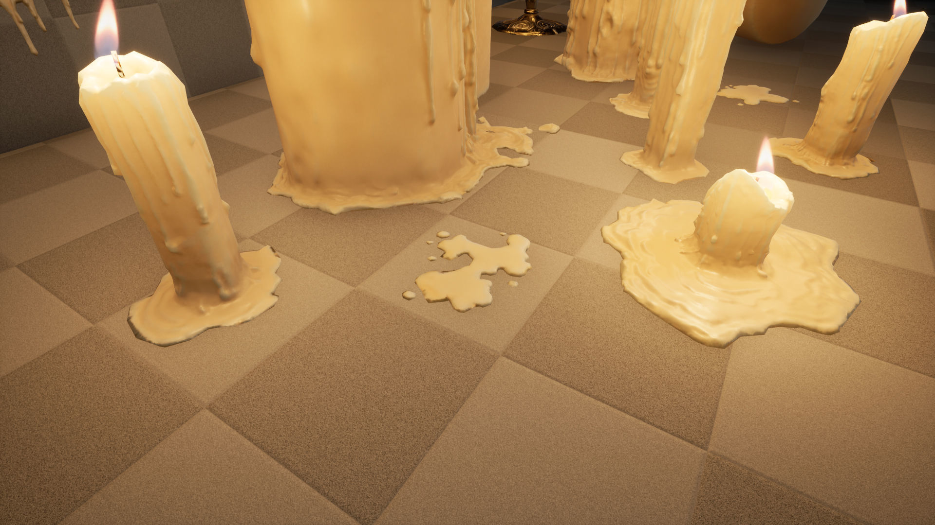 Melting Candle Pack For Unreal Engine 4 Low-poly 3D model_23