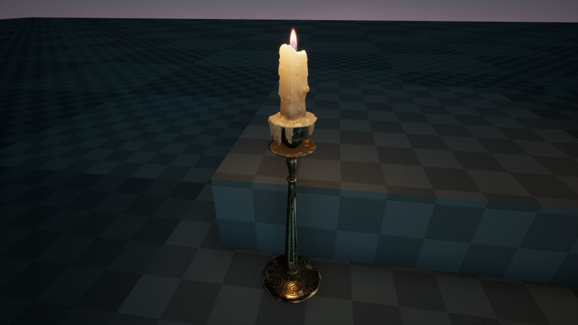 Melting Candle Pack For Unreal Engine 4 Low-poly 3D model_9