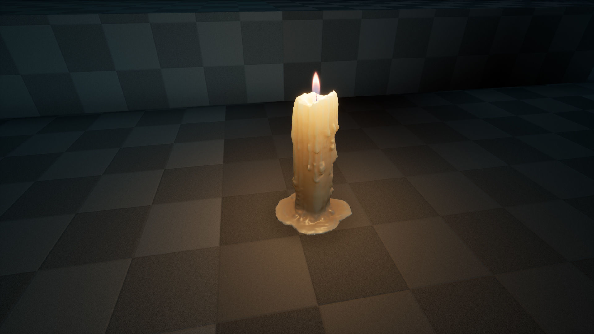 Melting Candle Pack For Unreal Engine 4 Low-poly 3D model_15