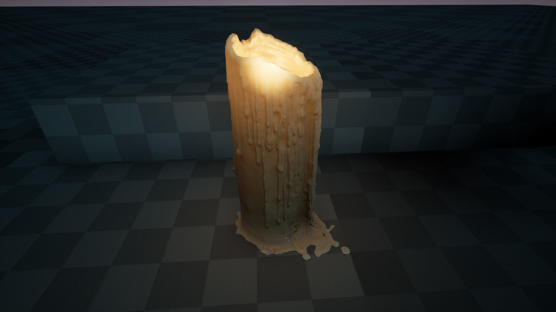 Melting Candle Pack For Unreal Engine 4 Low-poly 3D model_12