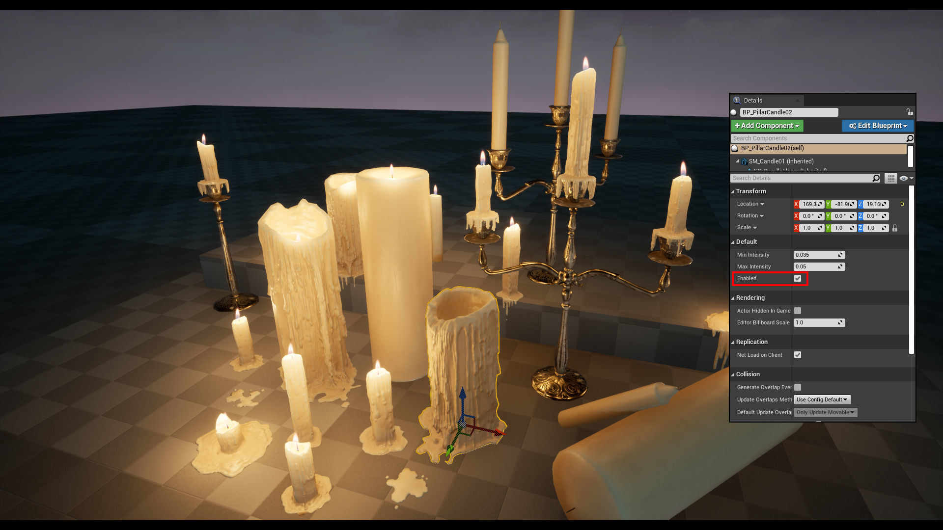 Melting Candle Pack For Unreal Engine 4 Low-poly 3D model_24