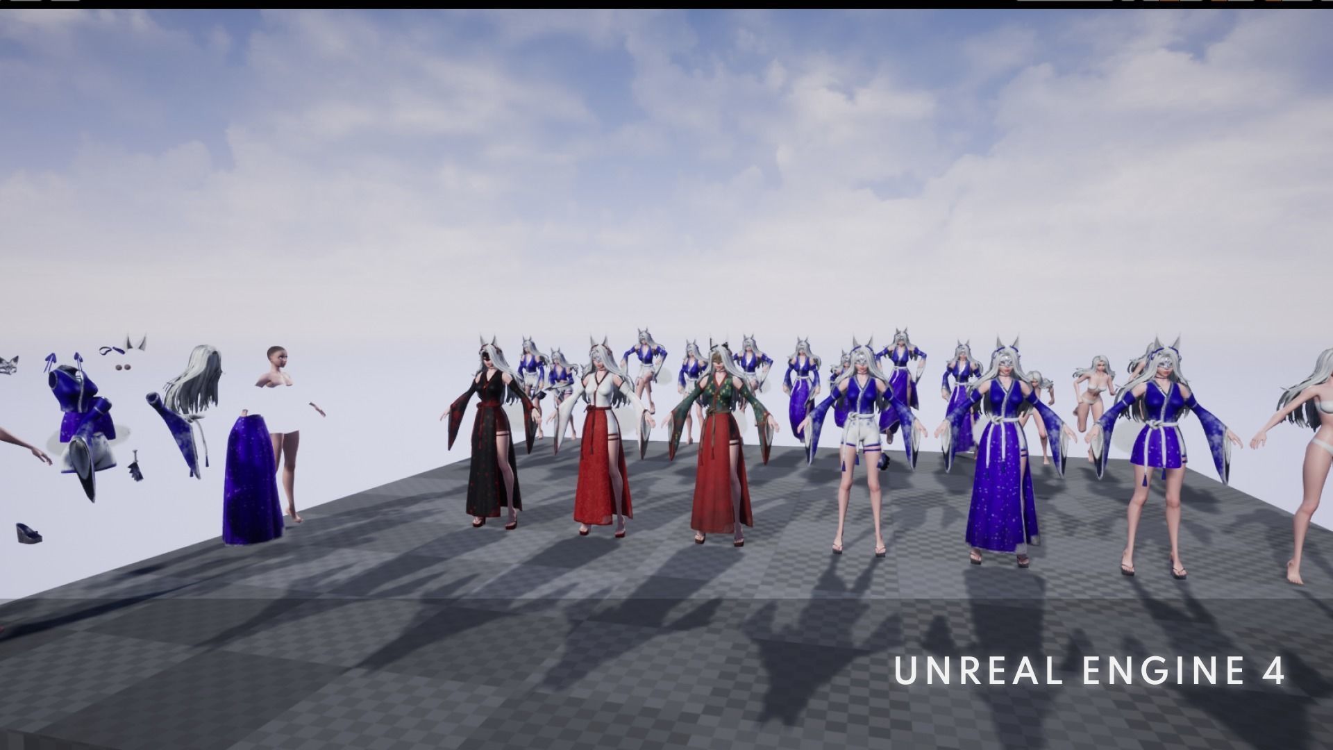 Kitsune Low-poly 3D model_7