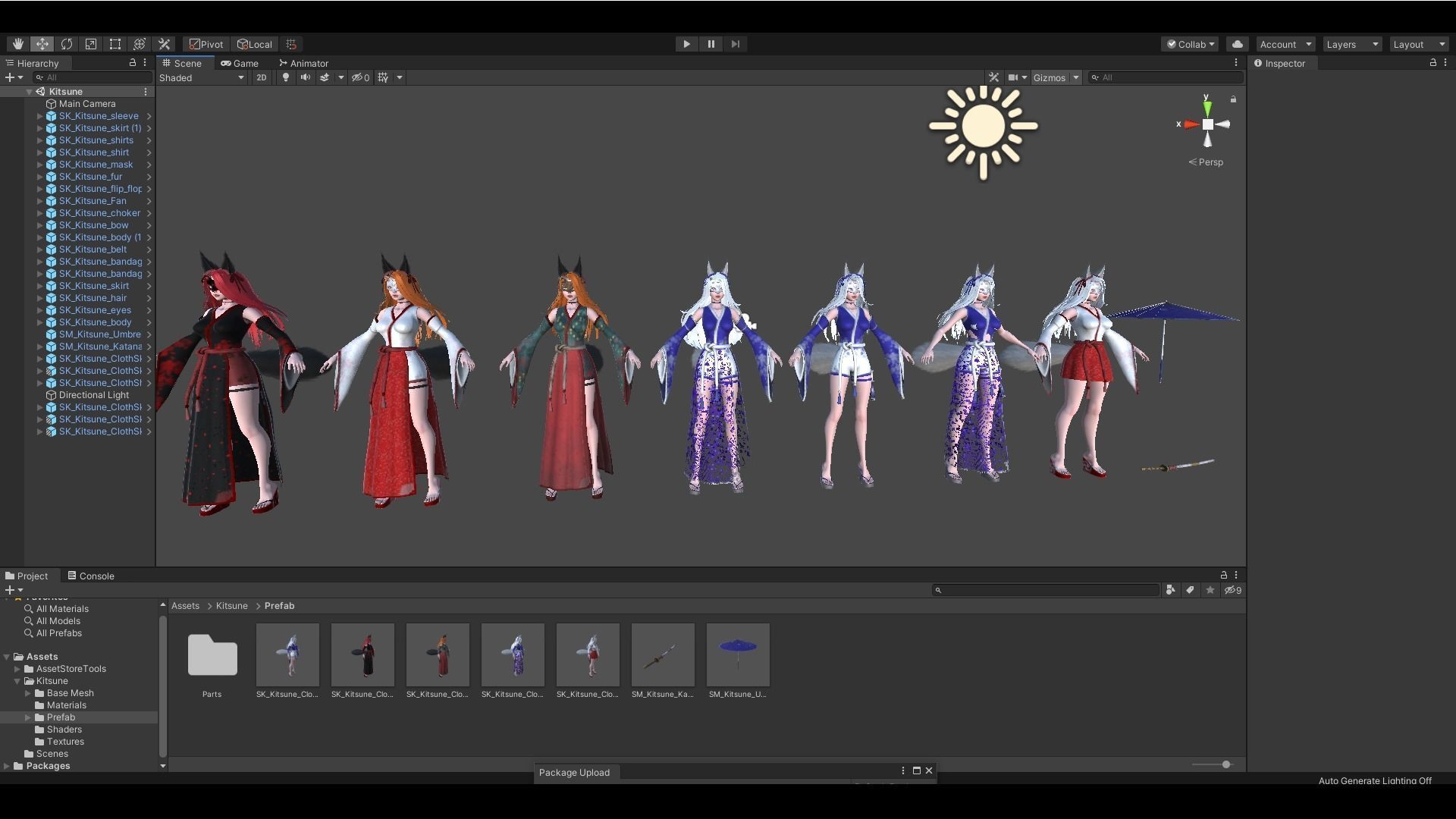 Kitsune Low-poly 3D model_8