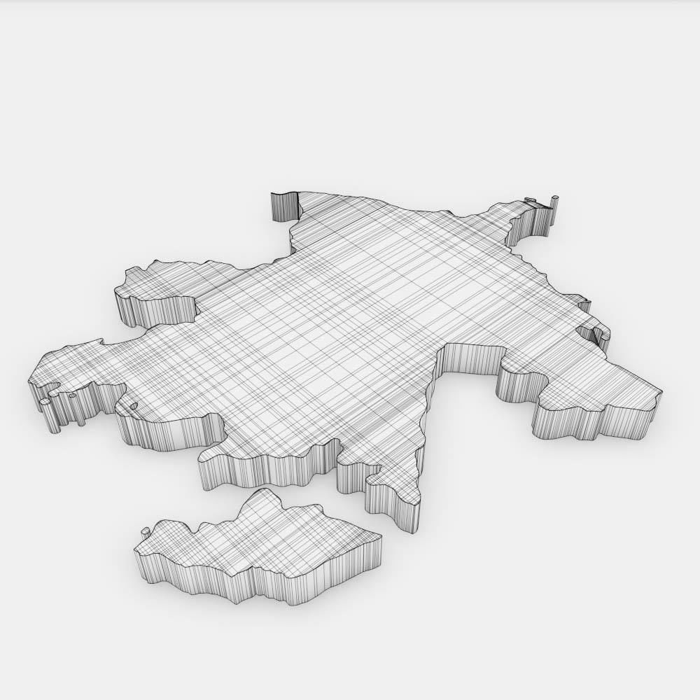 Azerbaijan country map 3d model 3D model_5