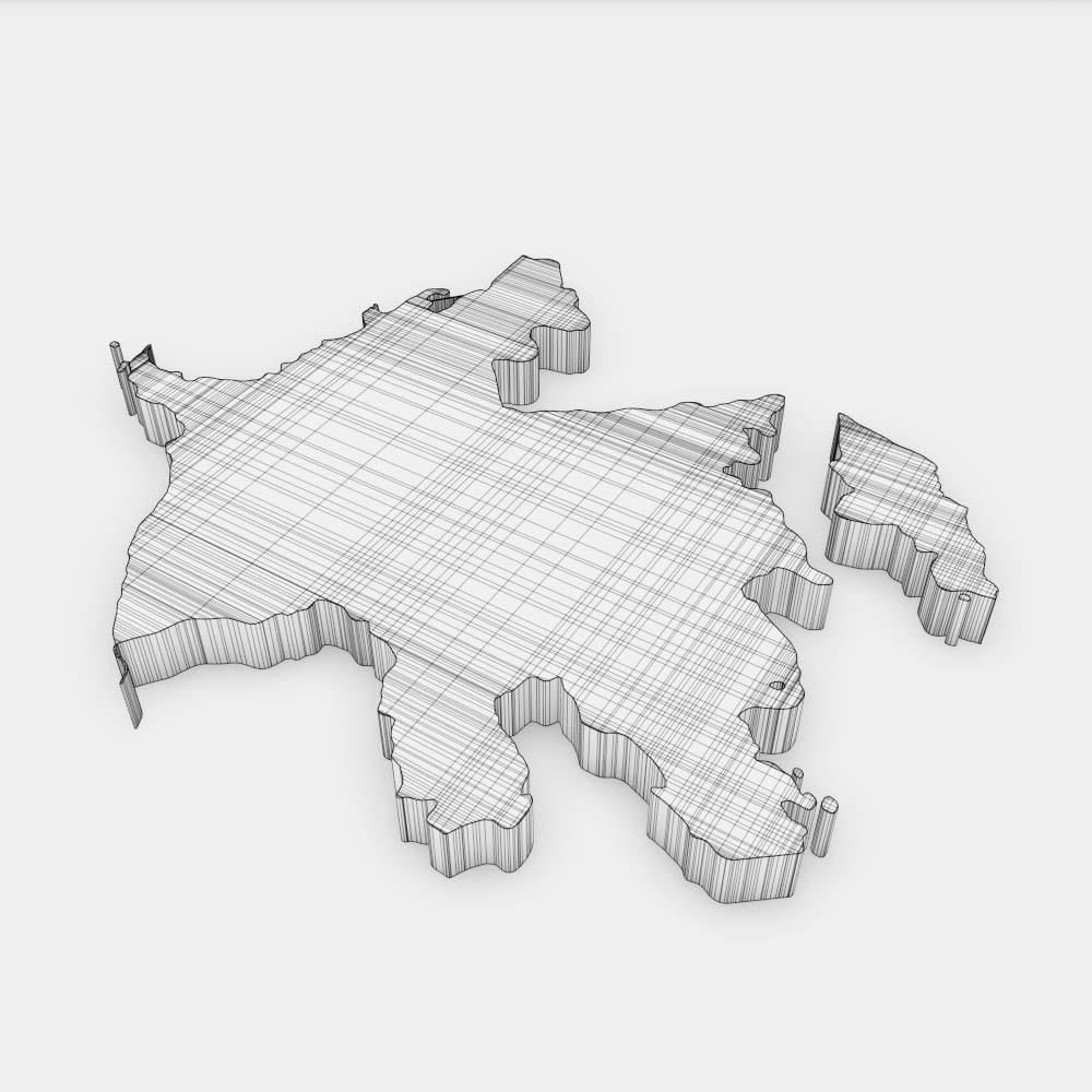 Azerbaijan country map 3d model 3D model_6