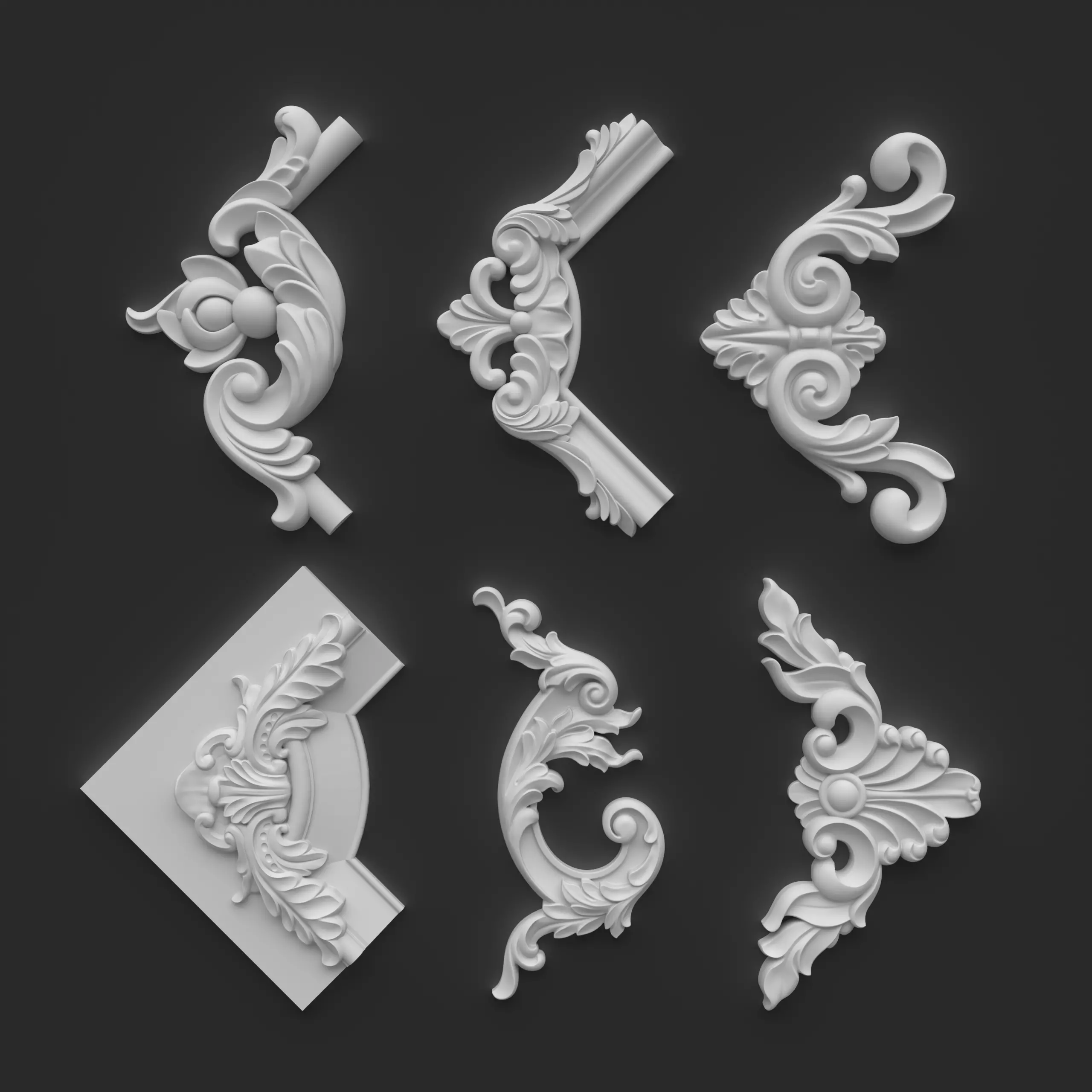 CNC Sculpted Ornament Pack VOL 2 3D print model_0