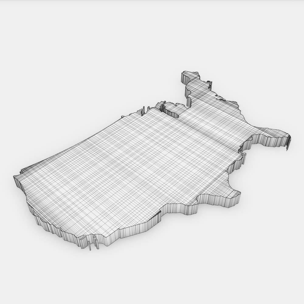 America country map 3d model  3D model_6