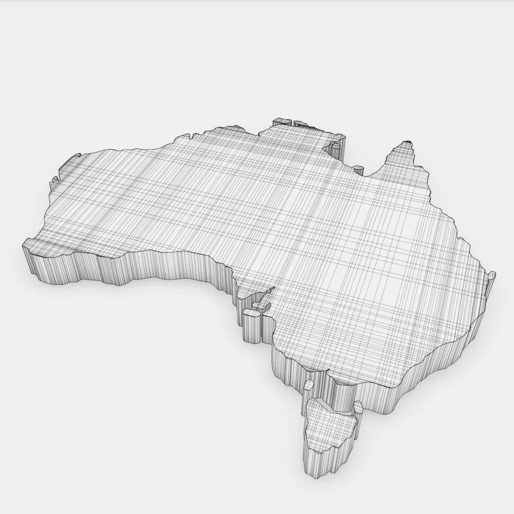 Australia country map 3d model  3D model_5