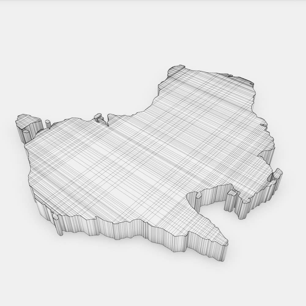 Australia country map 3d model  3D model_6
