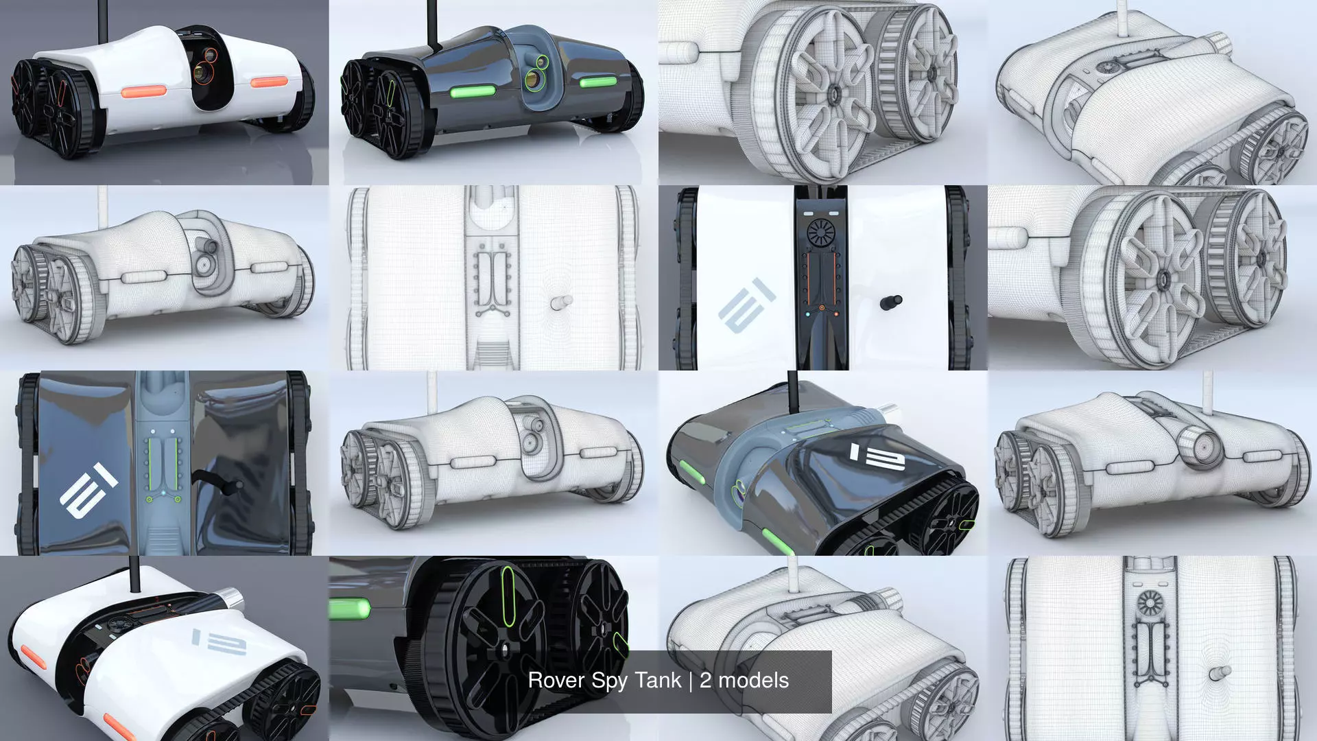 Rover Spy Tank 3D Model Collection_0