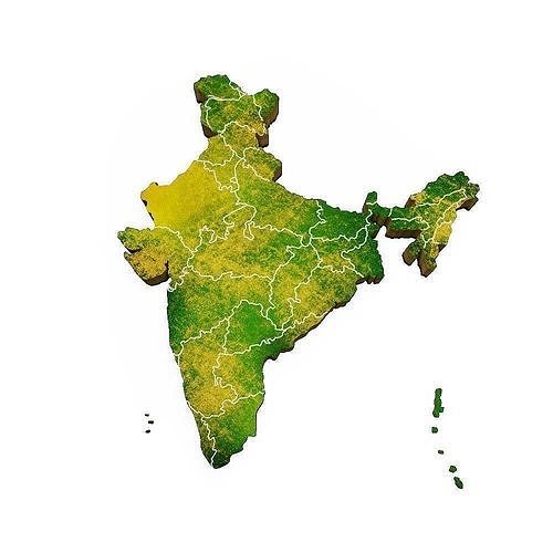 India country map 3d model 3D model