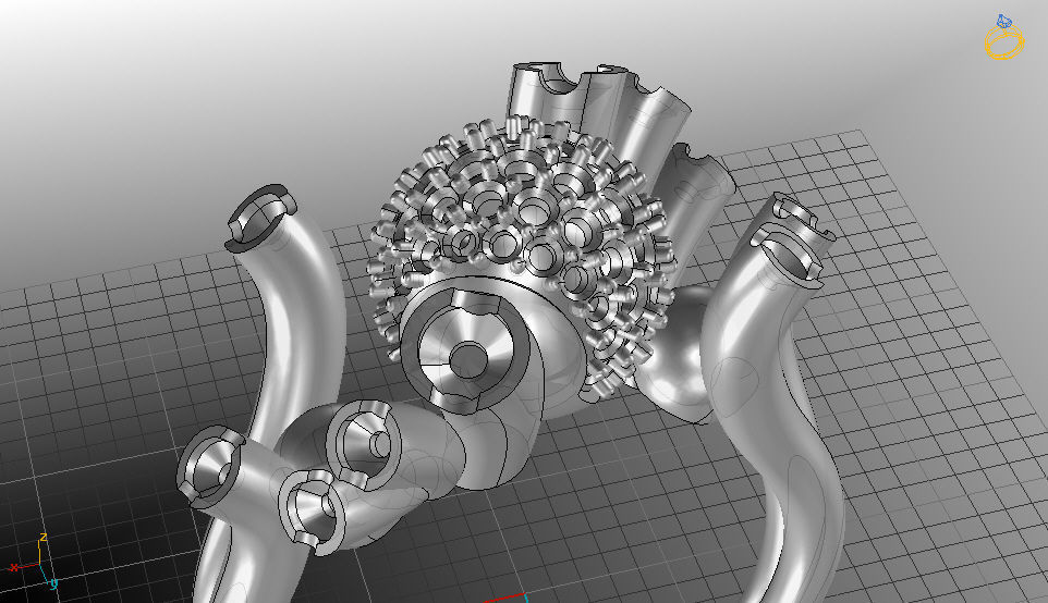 spheres ring 3D print model_7