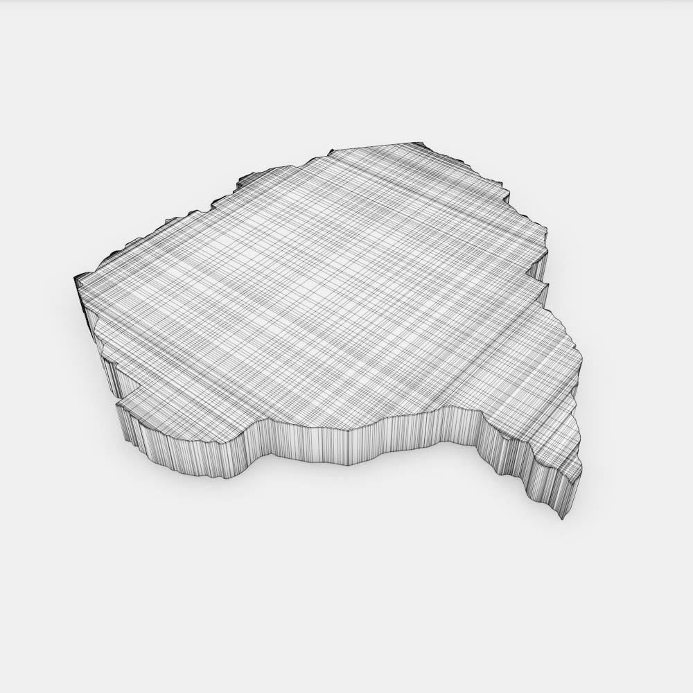 Zimbabwe country map 3d model 3D model_7