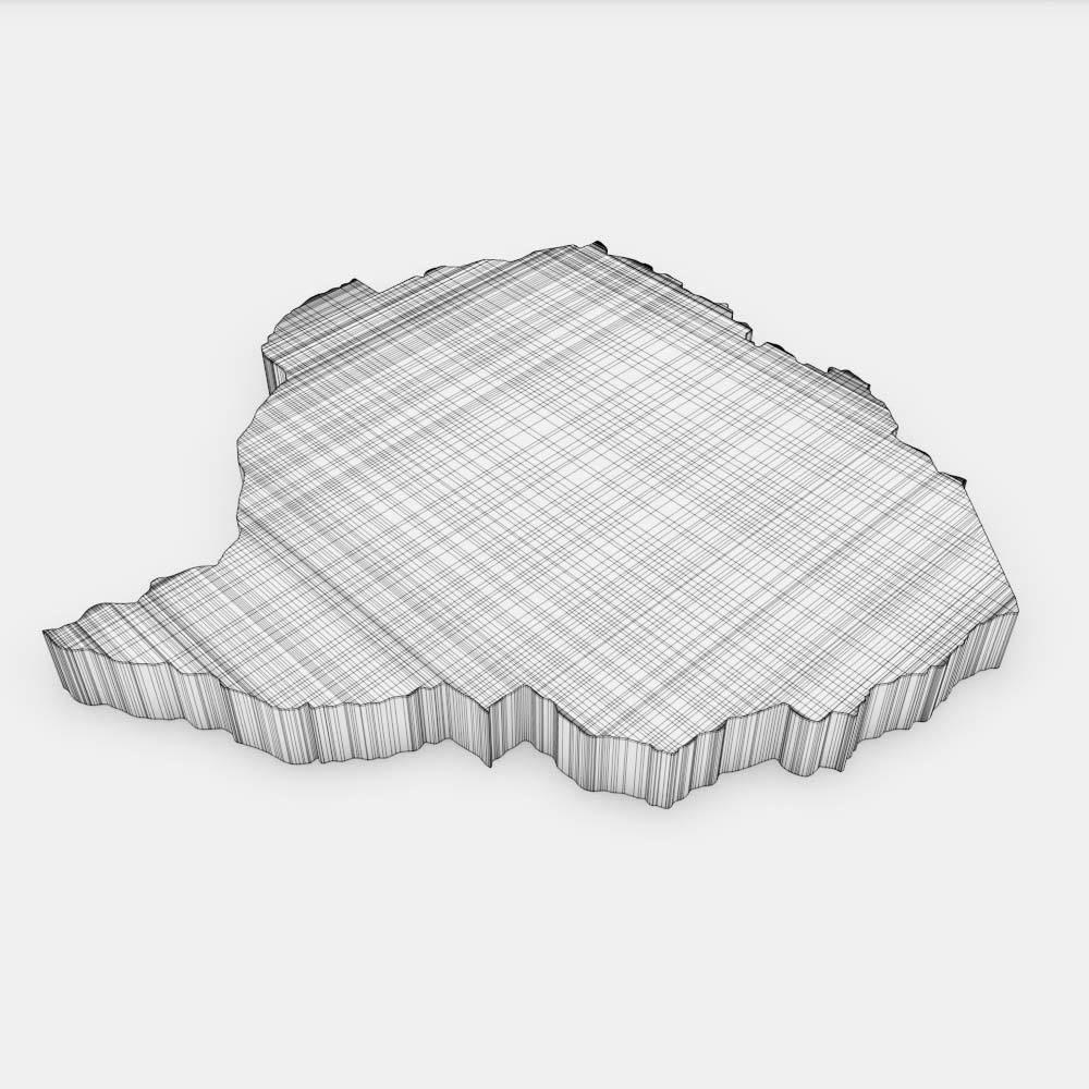 Zimbabwe country map 3d model 3D model_6