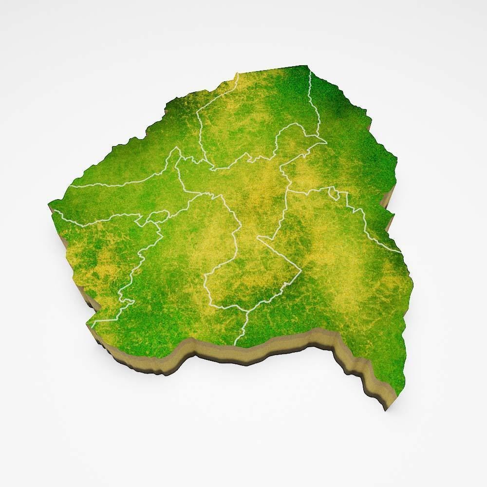 Zimbabwe country map 3d model 3D model_4