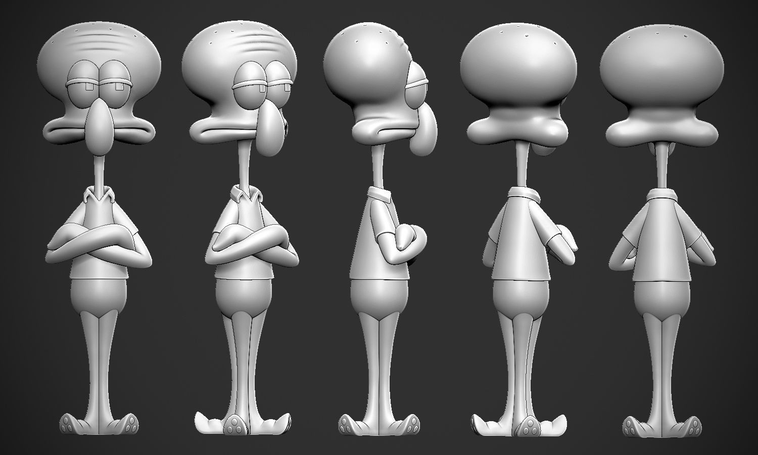 Squidward Printable 3D print model_1