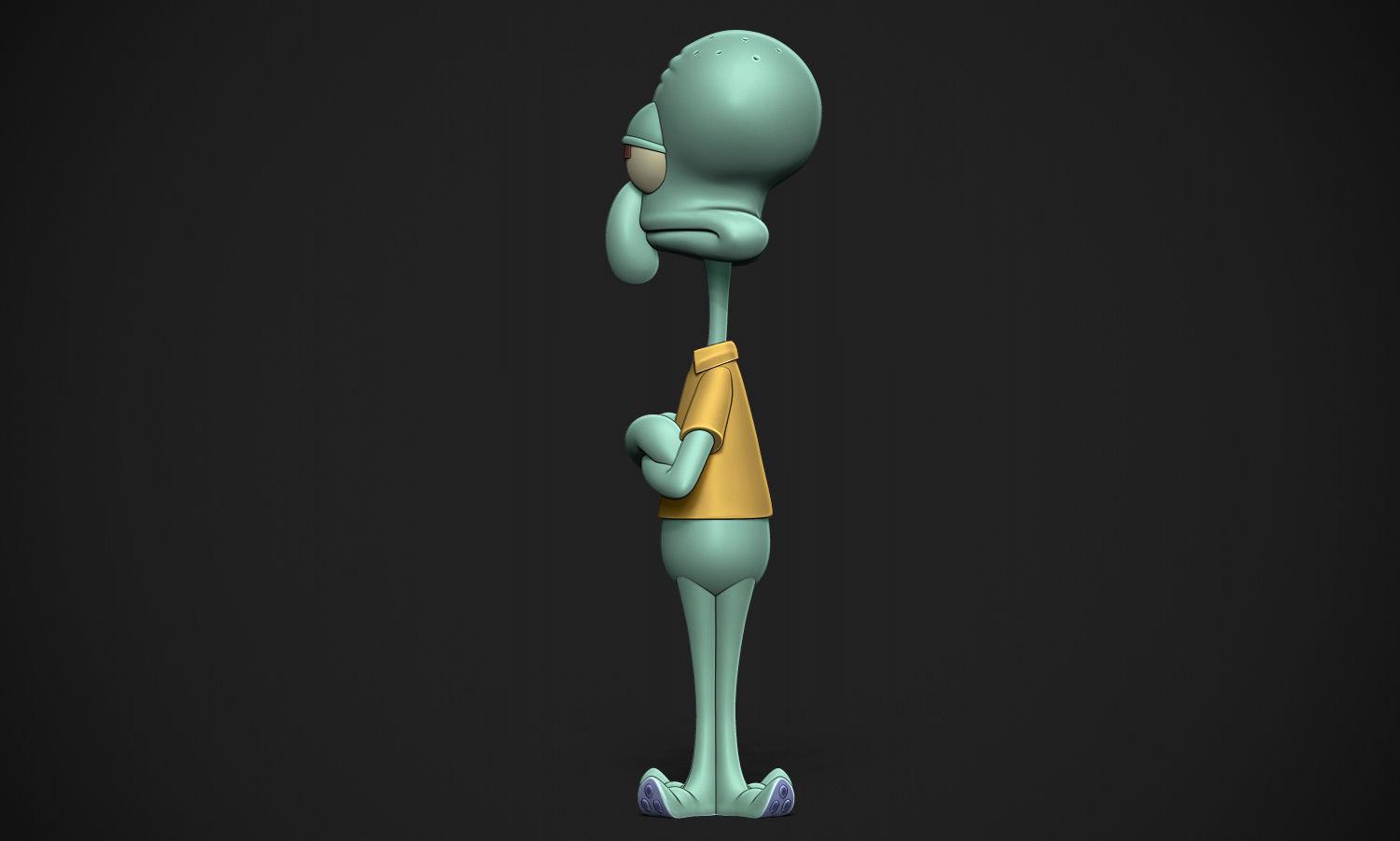 Squidward Printable 3D print model_7