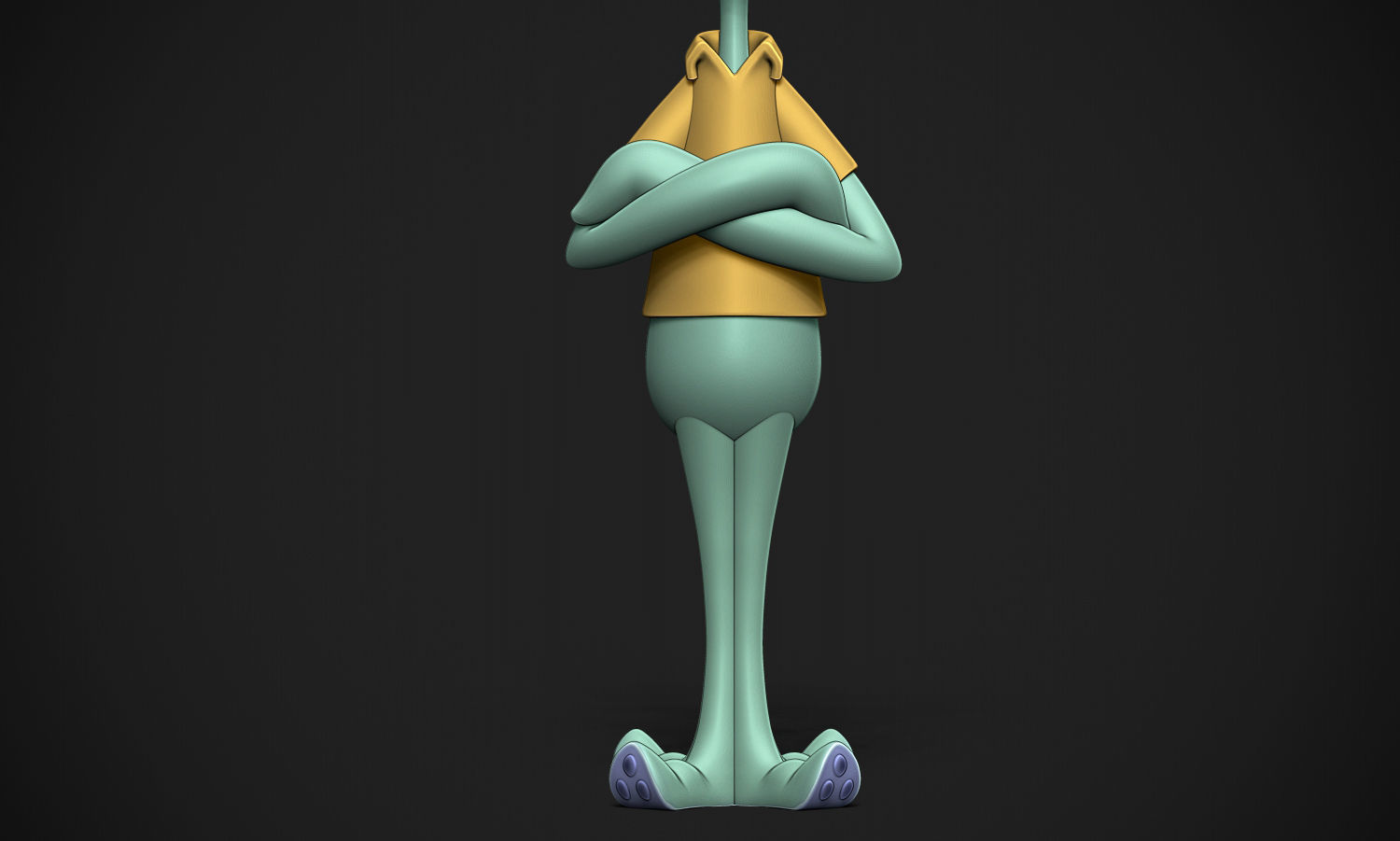 Squidward Printable 3D print model_3