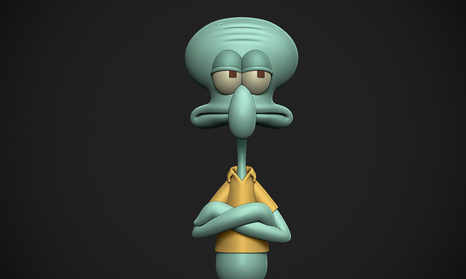 Squidward Printable 3D print model_2