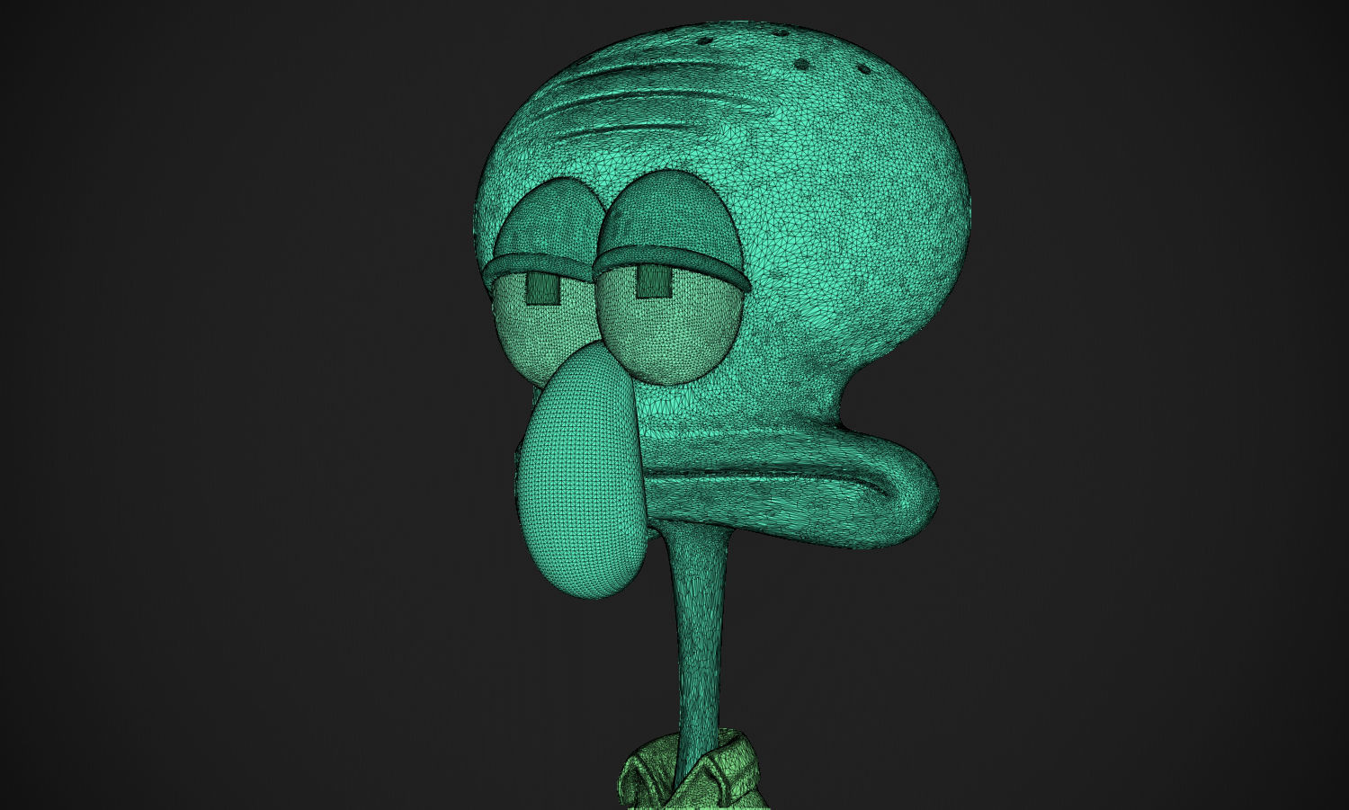 Squidward Printable 3D print model_13